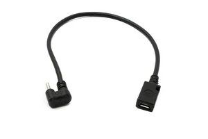 SYSTEM-S USB 3.1 Cable 30cm Type C Male to 2.0 Micro B Female 180°U Turn - Picture 1 of 7