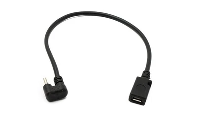 SYSTEM-S USB 3.1 Cable 30cm Type C Male to 2.0 Micro B Female 180°U Turn - Image 1 of 4