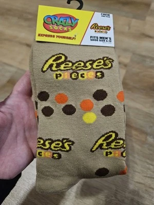 Novedad Reeses Piezas Caramelo Divertido Novedad Calcetines Locos Unisex Crew Para hombres Foto 1 de 4