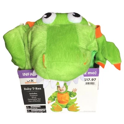 Bebé Bebé T-Rex Disfraz Halloween Conjunto de 4 Piezas Mono Talla 6-12 Meses Unisex Foto 1 de 4