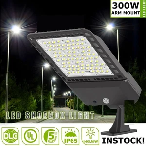 300W LED Parking Lot Light UL Adjustable Arm Mount Street Lights with Photocell - Picture 1 of 24