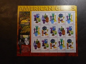 Scott 3325-28, 33 cent, American Glass, Sheet - Picture 1 of 2