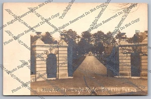 Antike RPPC 1907 Eingang zum Eagle Rock Beverly Farms Echtfoto Postkarte - Bild 1 von 14
