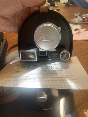 Lente Summaron vintage Leica Leitz 35 mm f/3,5 con estuche de cuero original Foto 1 de 4