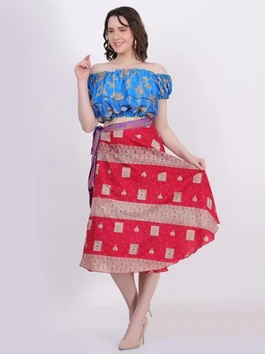 Lote al por mayor de falda de playa con nudo de corbata de pareo reversible envolvente para mujer de 30" Foto 1 de 4