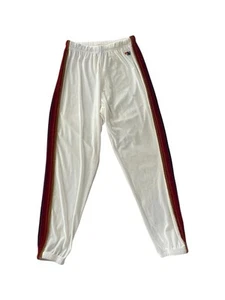 Aviator Nation klassische Samt-Jogginghose 5 Streifen Velours weiß Erwachsene Größe Small - Bild 1 von 7