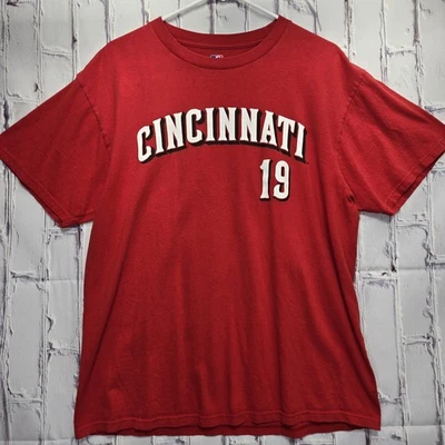 Camisa de los Rojos de Cincinnati para Hombres Talla L Roja MLB Béisbol Joey Votto 19 Camiseta Algodón Foto 1 de 4