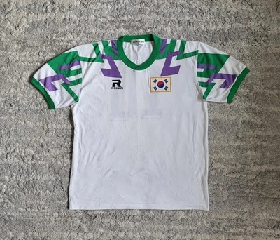 SOUTH KOREA FOOTBALL MATCH WORN JERSEY FROM 1990s SHIRT ROKWIN SIZE XL - Image 1 of 4