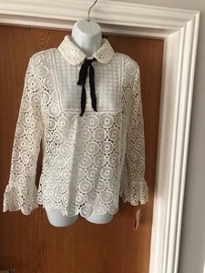 MYLEENE KLASS CROCHET BLOUSE UK SIZE 12 - Picture 1 of 2