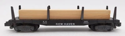 American Flyer 24516 Vintage S New Haven Flatcar w/ Wood Load - Image 1 of 3