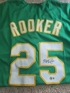 Brent Rooker Autographed Custom Jersey Sacramento, Athletics Beckett... - Picture 1 of 3