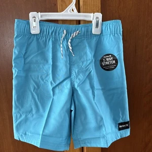 Hurley Boys 6 Inch Inseam 2 Way Stretch Board Shorts Drawstring Size 6X/7 New - Picture 1 of 10