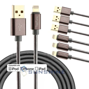 USB Charger Cable Cord For iPhone 6 7 8 X XR XS 11 12 13 14 Pro Data Sync Cords - Picture 1 of 20