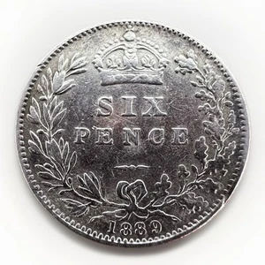 1898 GRAN BRETAGNA 6 PENCE Argento .925 KM#779 2,75gr Gh227 - Foto 1 di 2
