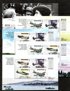 GUERNSEY 2000 60th ANNIV BATTLE OF BRITAIN  MINT NH 5 S/LETS ex BKLT   [#5409] - Bild 1 von 1