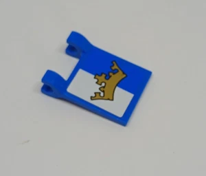 LEGO Chateau : Drapeau 2 x 2 Couronne - Réf 2335pb109 bleu - Set 70402 - Imagen 1 de 1