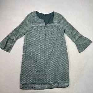 Madewell Tunic Dress Women's Size Small Green Half Sleeve V Neck - Picture 1 of 10