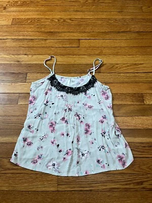 LAUREN CONRAD LC Women's Floral Sleeveless Blouse Tank Top Size Medium - Image 1 of 4