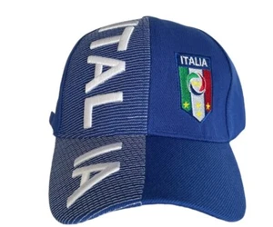 Italia Embroidered 3d Adjustable Cap Hat Football Baseball Style Italy Flag - Picture 1 of 6