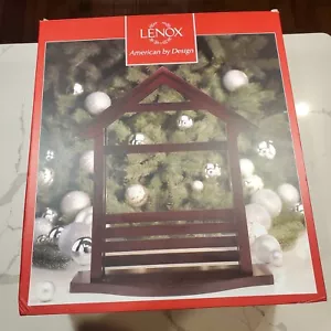 Lenox First Blessing Wood Creche Stable Christmas Nativity Figurine 829417 New - Picture 1 of 10
