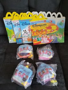 McDonald's Disneyland Paris Foreign Happy Meal COMPLETE Set Of 4 Boxes & Toys - Picture 1 of 6