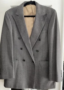 Giacca tuta blazer Bill Blass grigio 100% pura lana made in USA taglia 38R - Foto 1 di 6