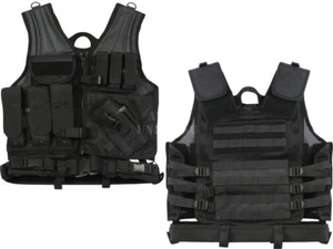 Rothco Cross Draw MOLLE Tactical Vest - Black - Picture 1 of 1