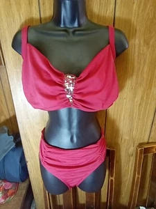 STUNNING FLATTERING STRETCHY BEADED BIKINI SIZE 20 DD - Picture 1 of 5