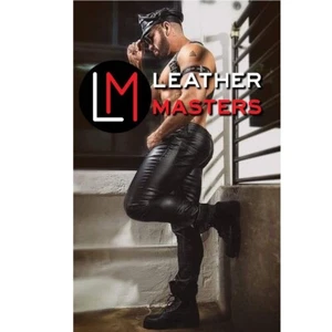 Pantalones de cuero veganos personalizados Leathermasters 31" cintura 31" entrepierna ligeramente usados - Imagen 1 de 3