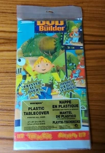 Vintage 2001 Bob The Builder Full Print Party Table Cloth 54" x 84" Unique Ind - Picture 1 of 2
