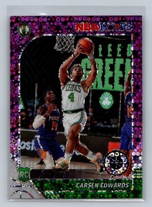2019-20 NBA Hoops Premium Stock #227 Carsen Edwards RC Purple Disco Prizm B2S21