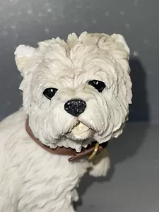 White West Highland Terrier Dog Ornament westie cake topper head stone realistic - Picture 1 of 12
