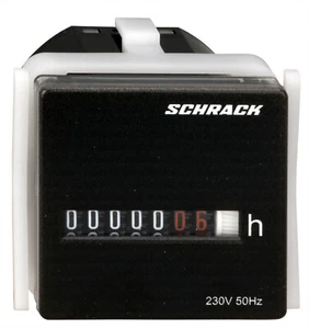 Operating hour counter 48x48mm SCHRACK 230 V AC, IP20, BZ326413-A - Picture 1 of 2