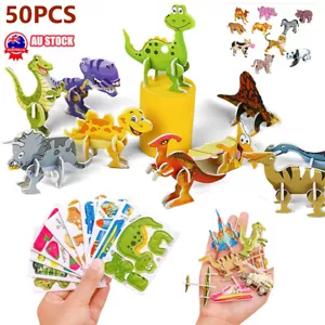 50Pcs 3D Fun DIY Animal Insect Assembly Jigsaw Puzzle Toy Kindergarten Kids Gift - Picture 1 of 16