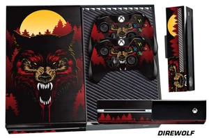 Skin for XBOX ONE 1 Console 2 Controller Graphics Sticker Wraps Decal DIREWOLF - Picture 1 of 1