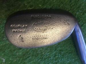 ANTIQUE VINTAGE HARRY VARDON Lined Face Mashie Iron with Gourlay CM Moon +Star
