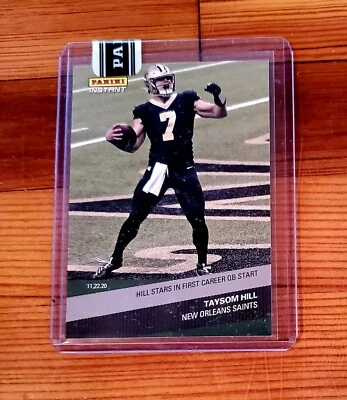 TAYSOM HILL STARS IN FIRST CAREER QB START 2/5 Panini Instant Green Card - Image 1 of 2