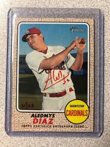 2017 Topps Heritage Real One Autographs AUTO Red Ink #ROA-AD - Aledmys Diaz /68