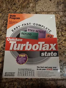 Turbotax 2000 Deluxe State for Windows. New. CD version. Genuine. Vintage - Picture 1 of 1