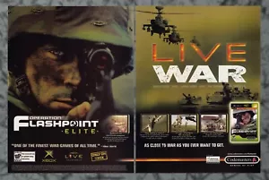 Operation Flashpoint Elite Xbox 2 Seiten Original 2005 Vintage Druck Werbekunst - Bild 1 von 1