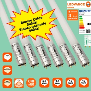 Tubo led OSRAM LEDVANCE 60,90,120,150 calda neutra fredda alta efficienza T8-G13 - Foto 1 di 20