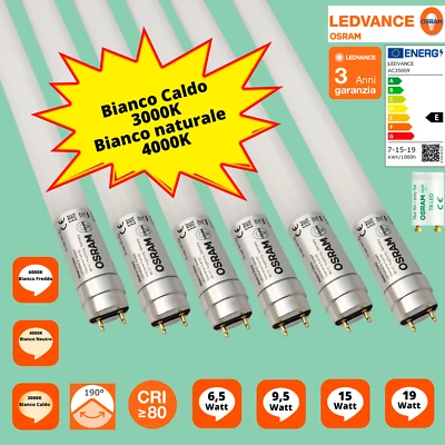 Tubo led OSRAM LEDVANCE 60,90,120,150 calda neutra fredda alta efficienza T8-G13