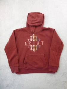 Ariat Real Hoodie Youth Size Medium 10 Red Beartooth Graphic Pullover Sweatshirt - Picture 1 of 13