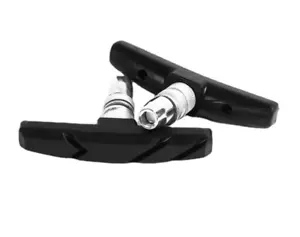 1 par de zapatos negros para bicicleta de montaña BMX V con bloques de freno - Imagen 1 de 9