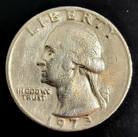 GREAT CONDITION 1973 RARE NO MINT MARK KEY DATE WASHINGTON QUARTER 25C COIN C24 Cover