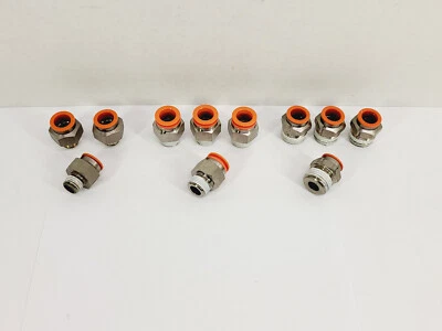 SMC 1/2 Tube to MNPT Connector Lot - (3) KQ2H13-35NS, (4) KQ2H13-36NS, (4) -37NS - Image 1 of 4