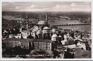 Turquía Estambul Suleymaniye Ve Halic Vintage RPPC C245 - Imagen 1 de 2