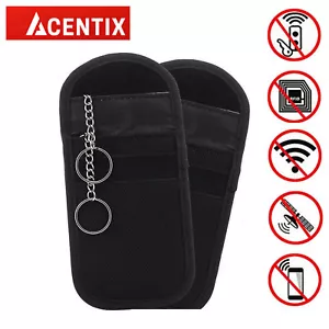 Keyless Defender Fob Blocco Pouch Blocco Segnale Chiave Auto Faraday Bag UK RFID - Foto 1 di 7