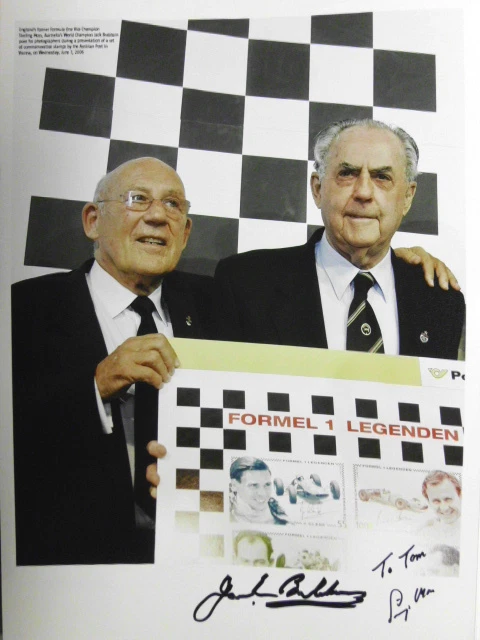 JACK BRABHAM (+) & STIRLING MOSS (+) original signiert – GROSSFOTO !!! - Bild 1 von 1
