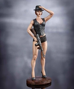 ⭐️Figura de resina miniatura pintada a mano Gangsta Girl serie Pin Up 80 mm 1/24⭐️ - Imagen 1 de 9